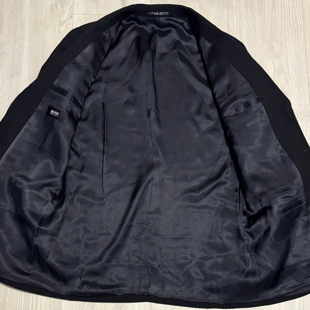 🔥BUNDLESALE 46L Hugo Boss Virgin Wool Classy Pinstripe Blazer Sports Coat Jacket